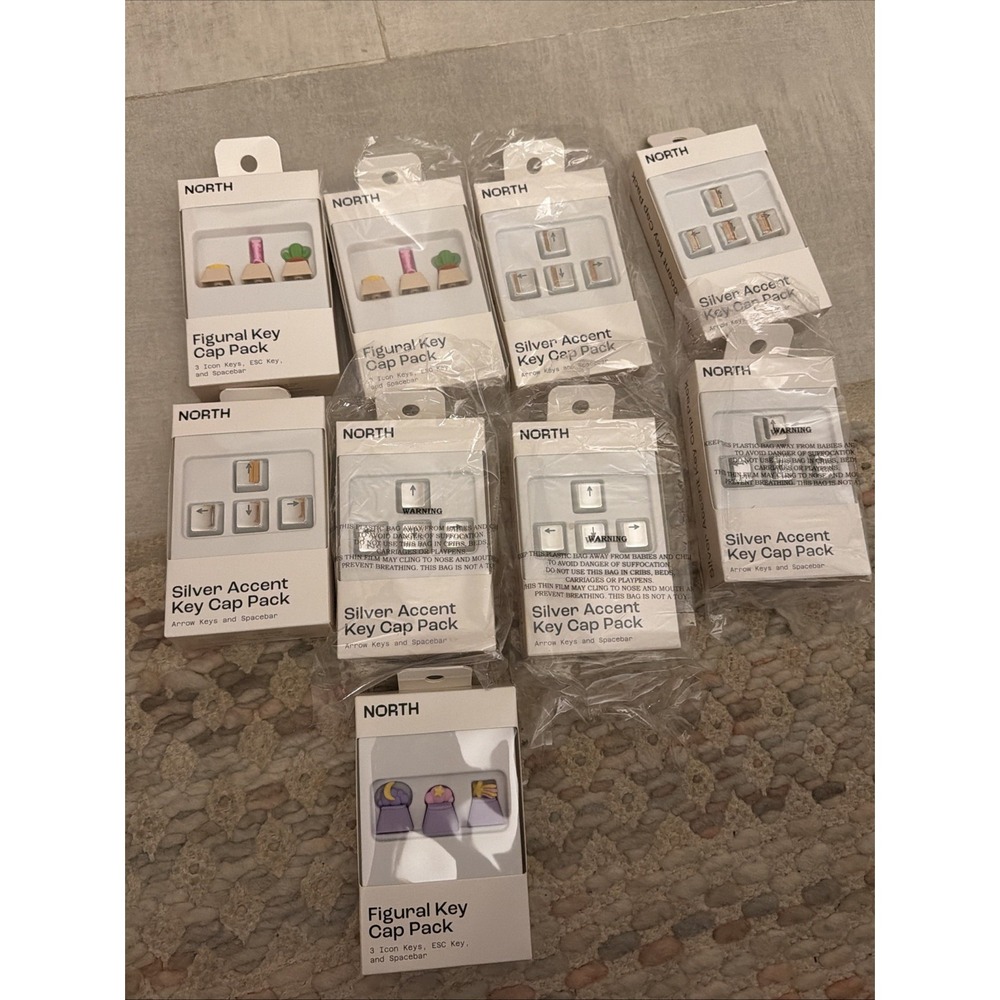 north figural key cap pack Lot Of 9 Packs New